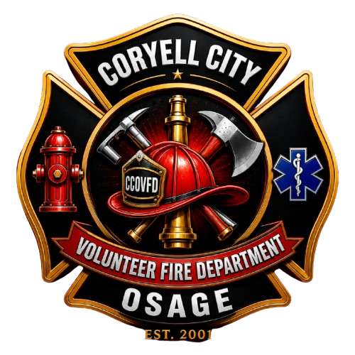 Coryell City/Osage Volunteer Fire Department badge